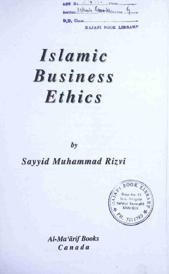 Business Ethice in Islam