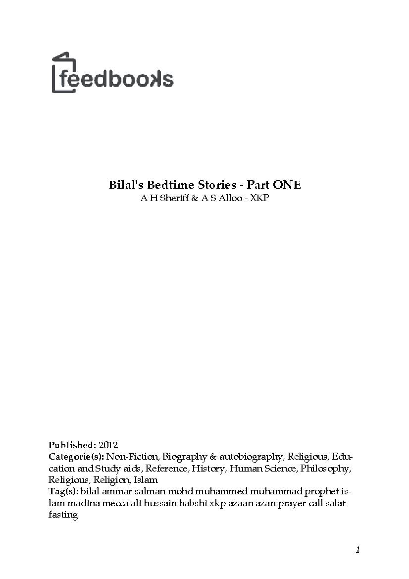 Bilal's Bedtime Stories Part 1