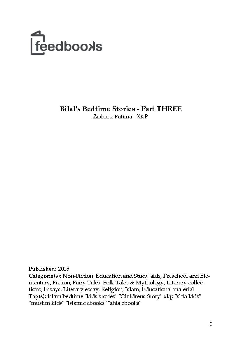 Bilal's Bedtime Stories Part 3
