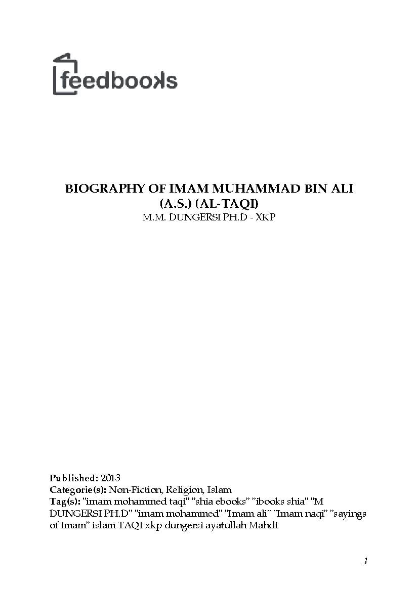 Biography of Imam Muhammad Ibn Ali, At-Taqi (as) Alt