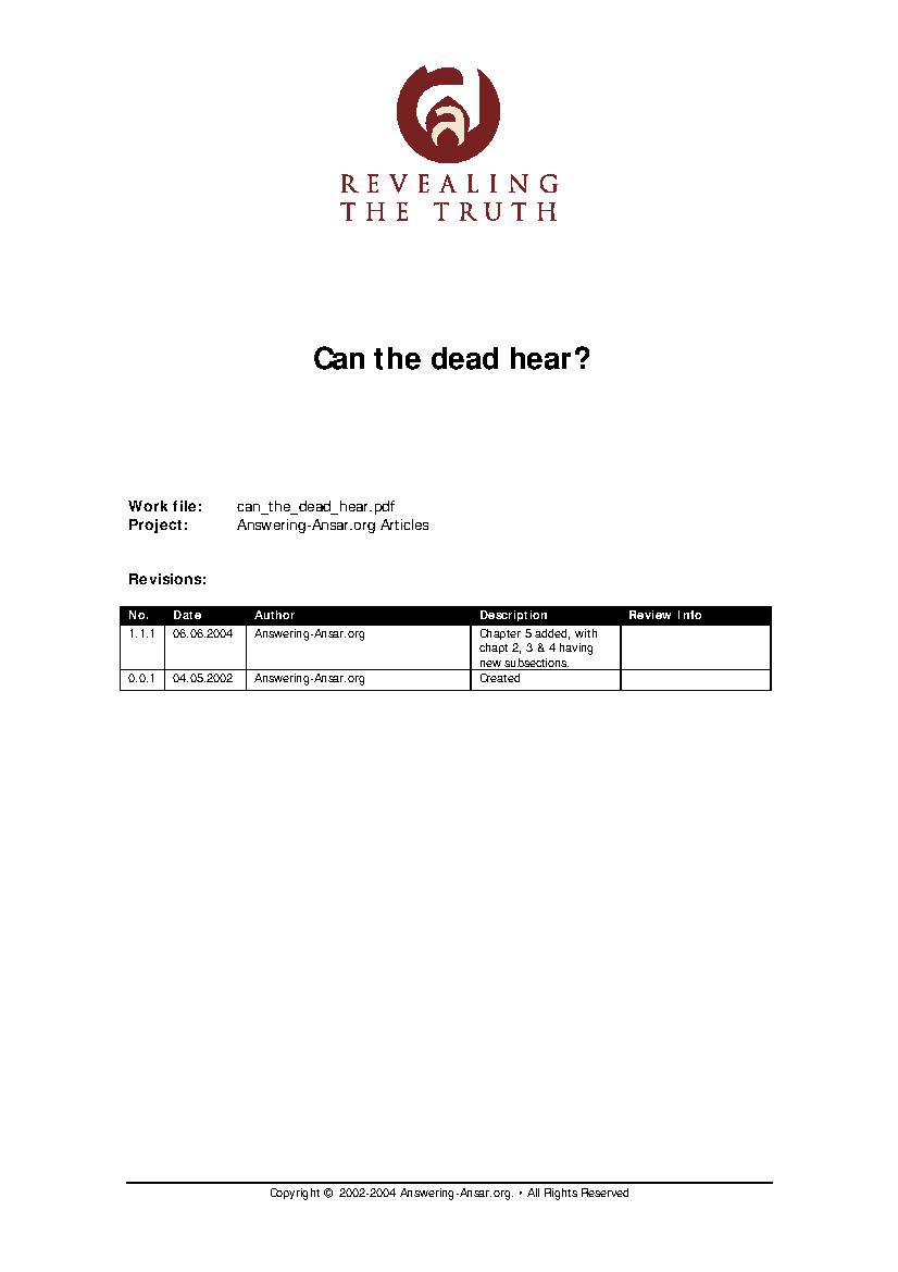 Can The Dead Hear