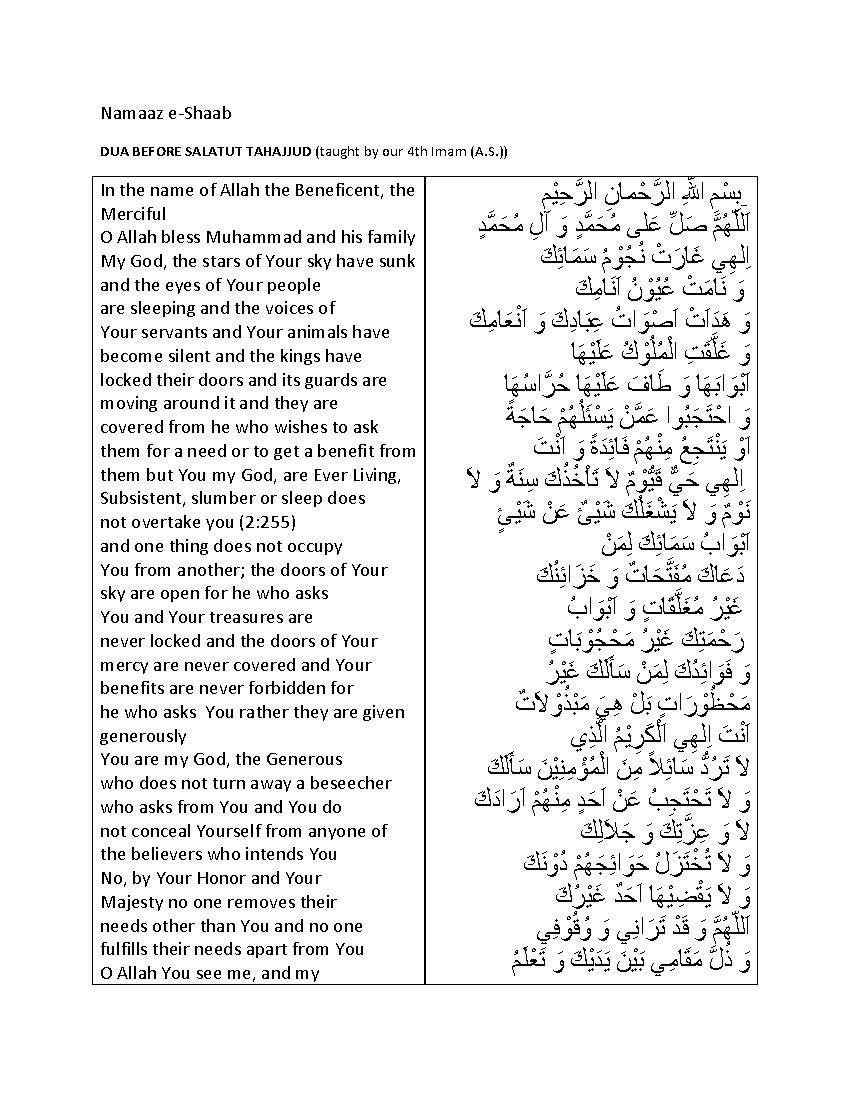 Namaaz e Shaab