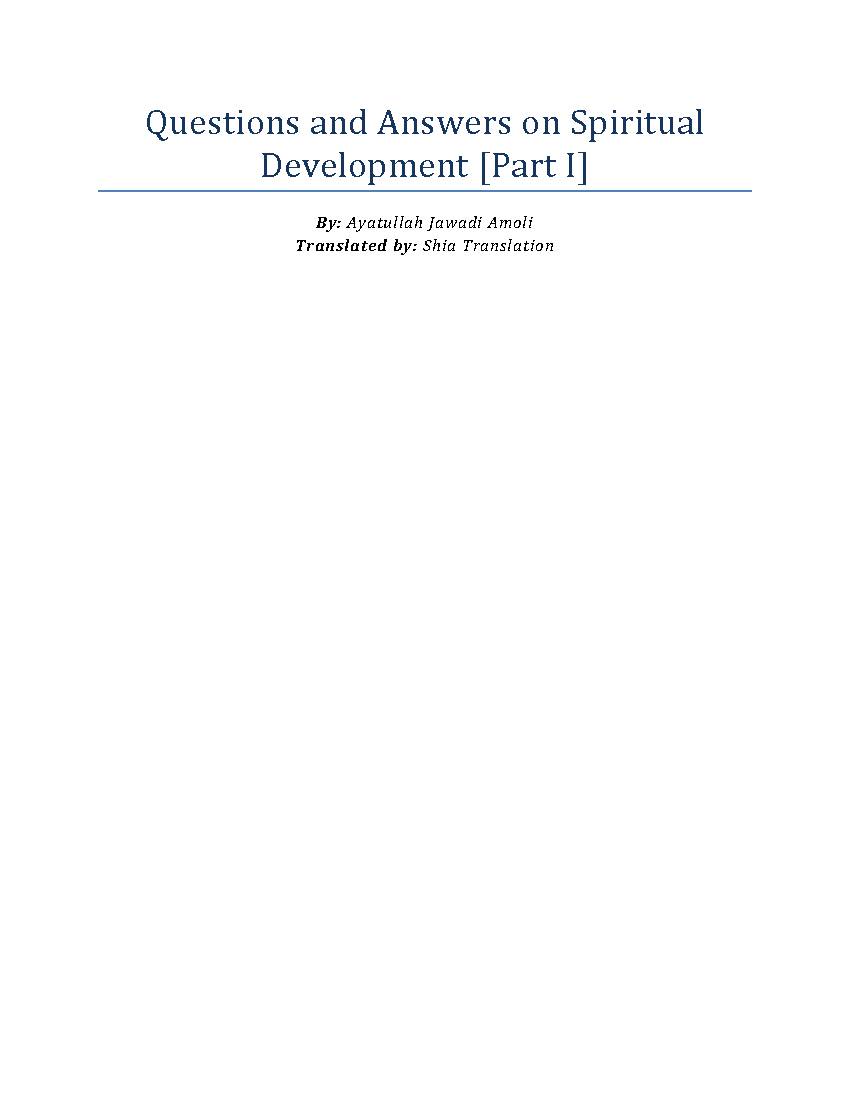Questions and Answers on Spiritual Development Part I