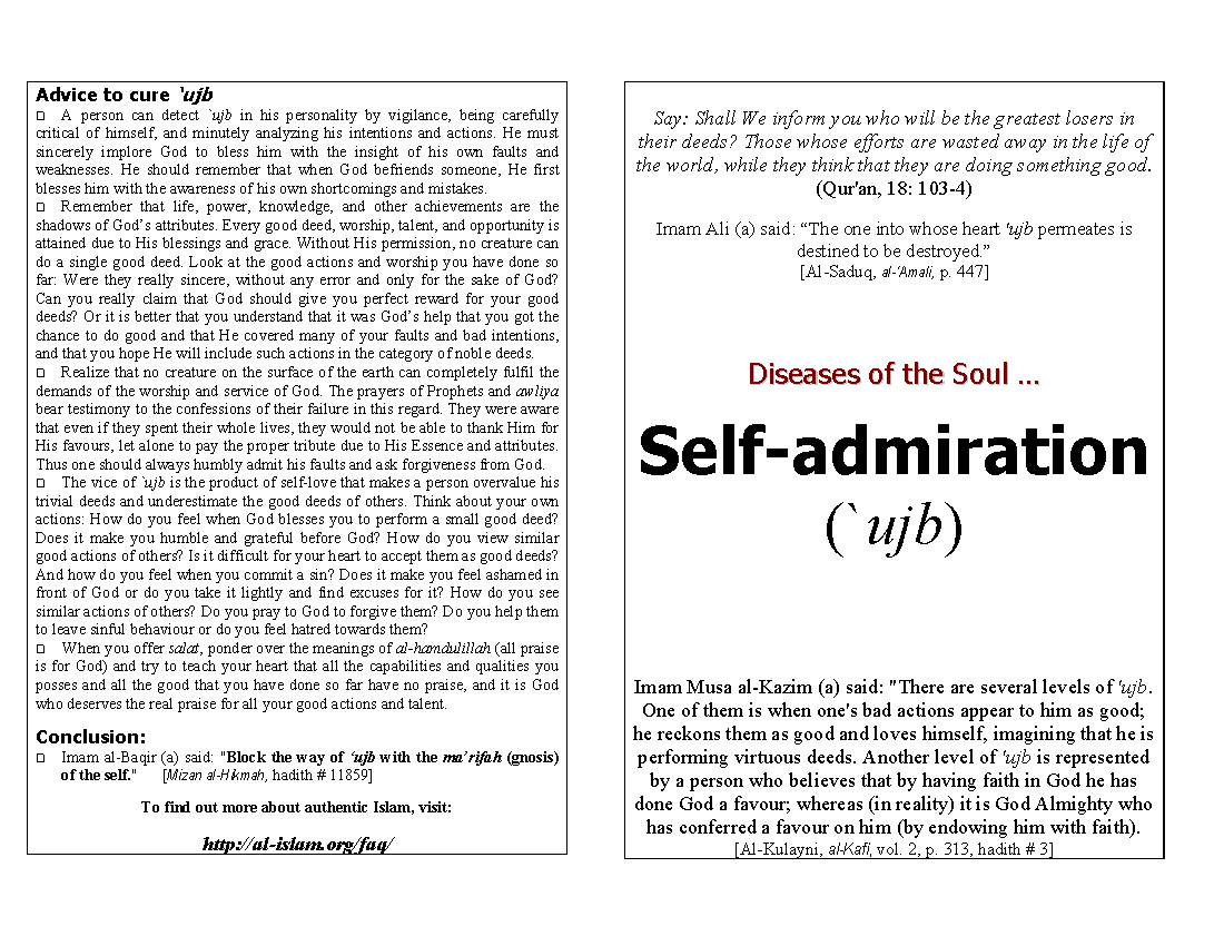 Self Admiration In a Nutshell