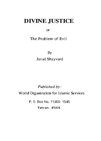 The Divine Justice Or The Problem of Evil