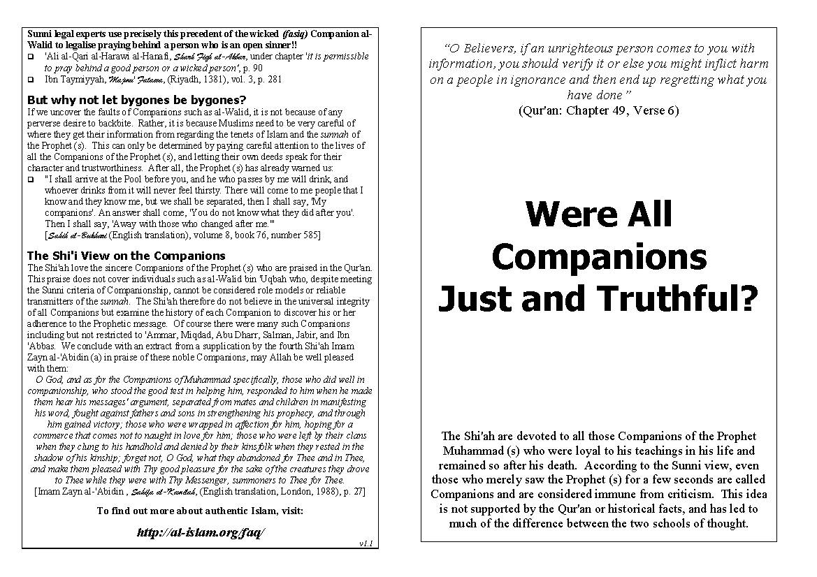 Were All Companions Truthful - In a Nutshell