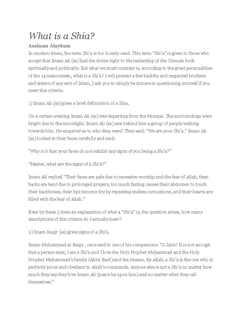 What is a Shia