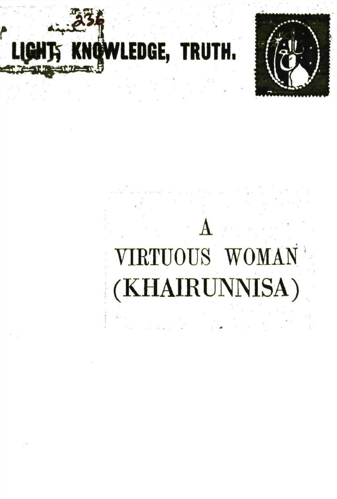 A Virtuous Woman (KHAIRUNNISA)