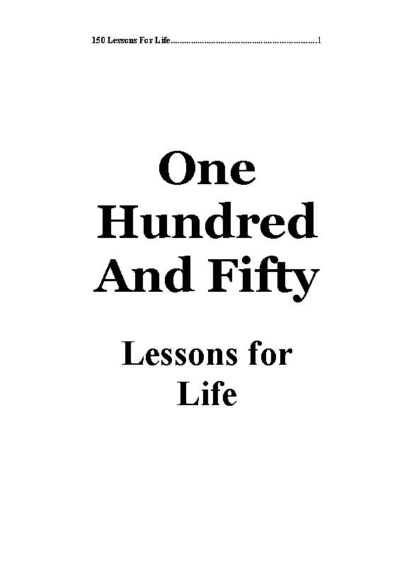 150 Lessons For Life