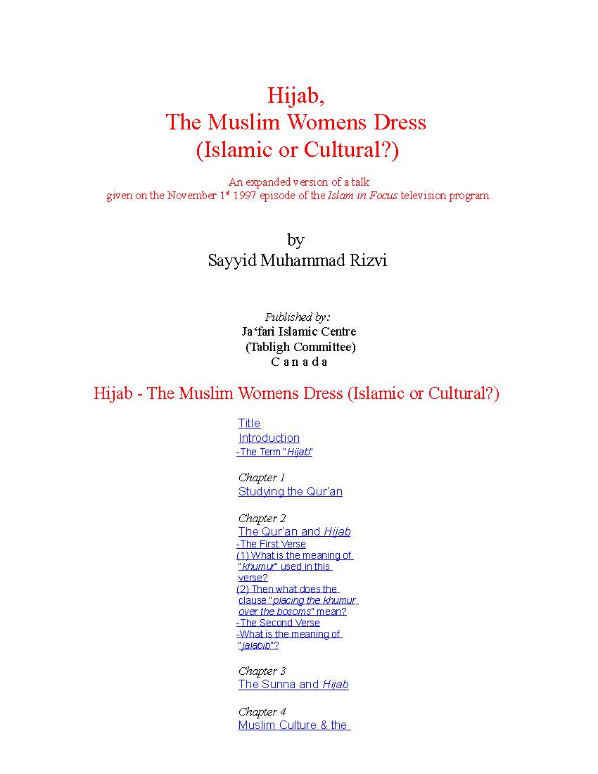 The Muslim Womans Dress 