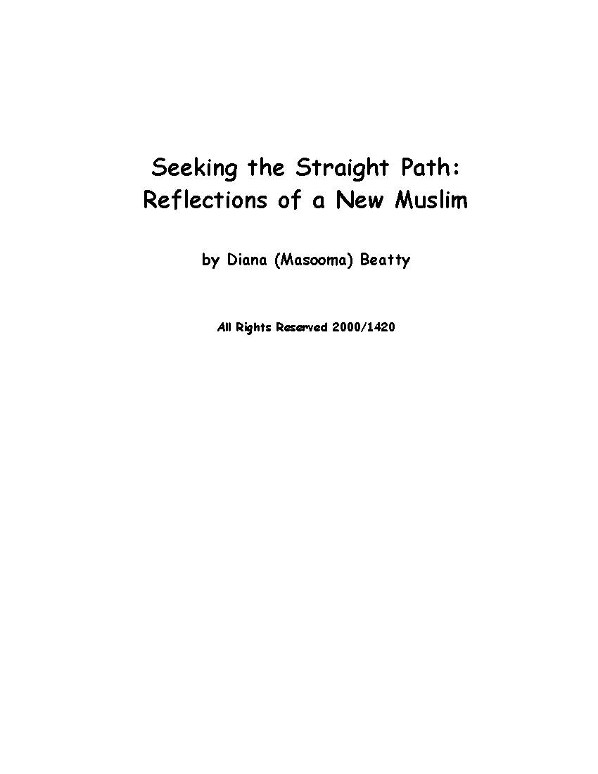 Seeking The Straight Path