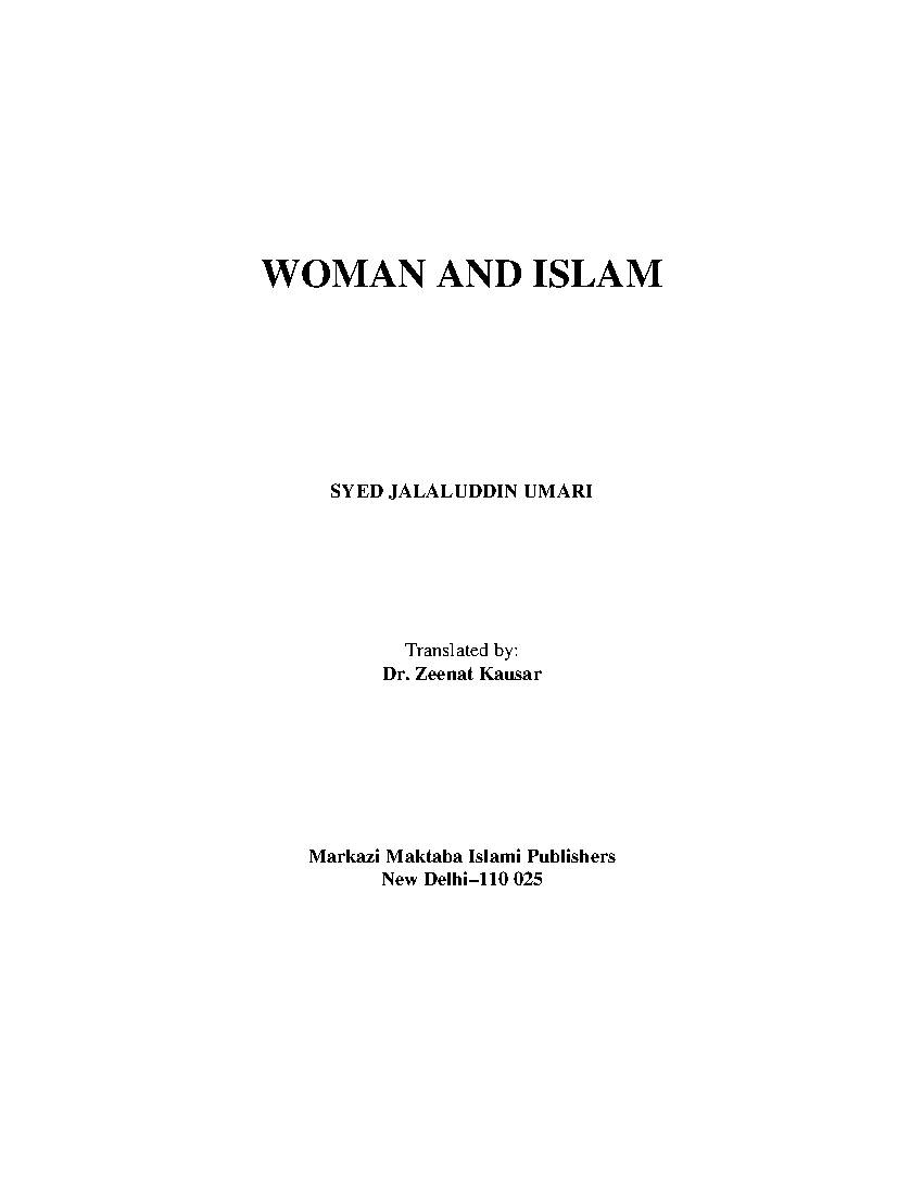Woman And Islam