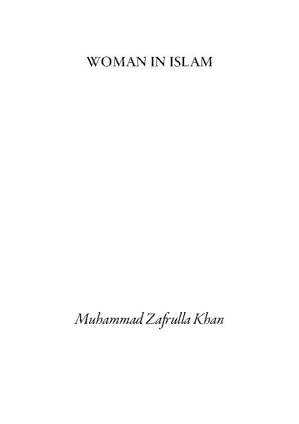 Woman In Islam