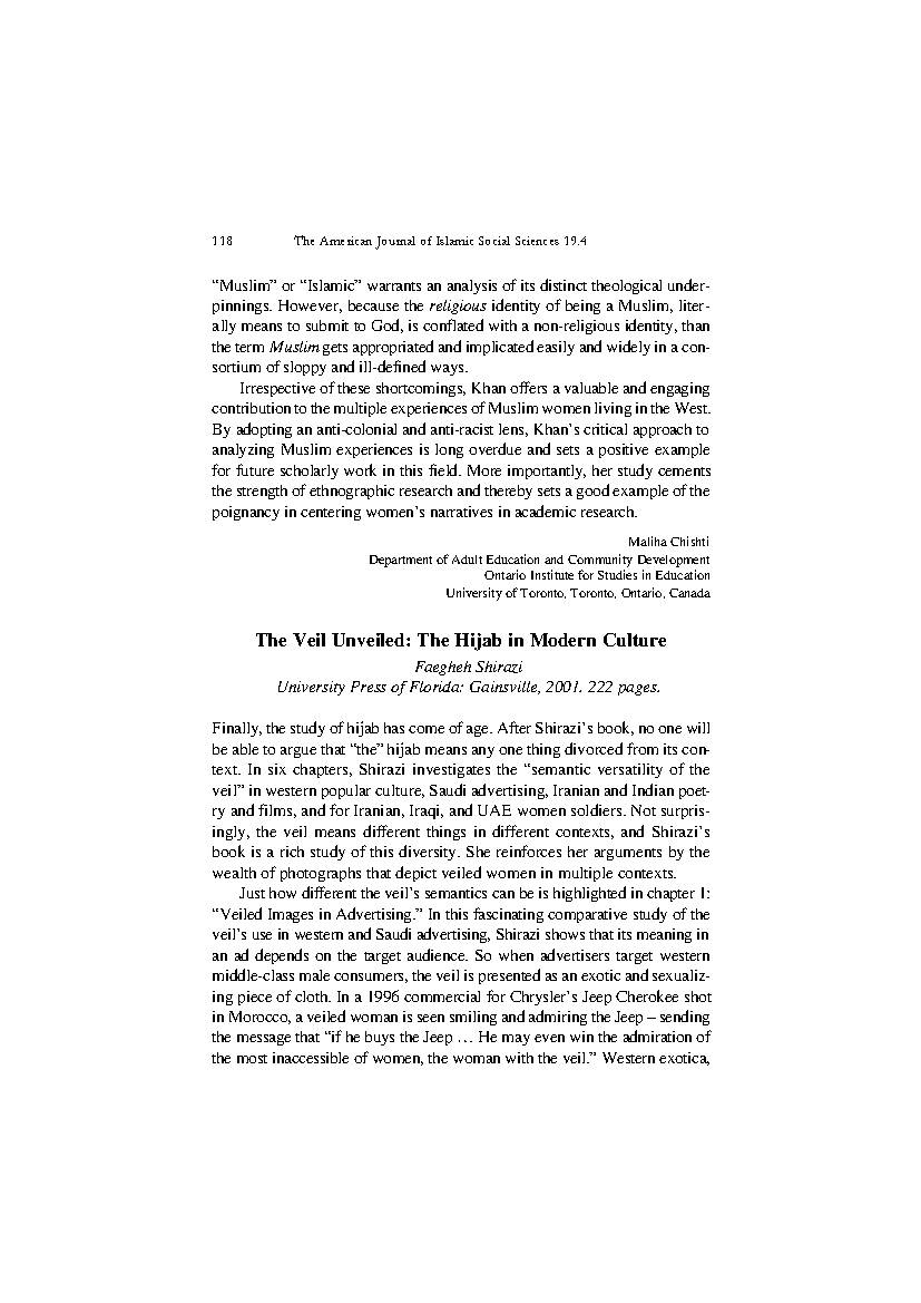 The Hijab in Modern Culture