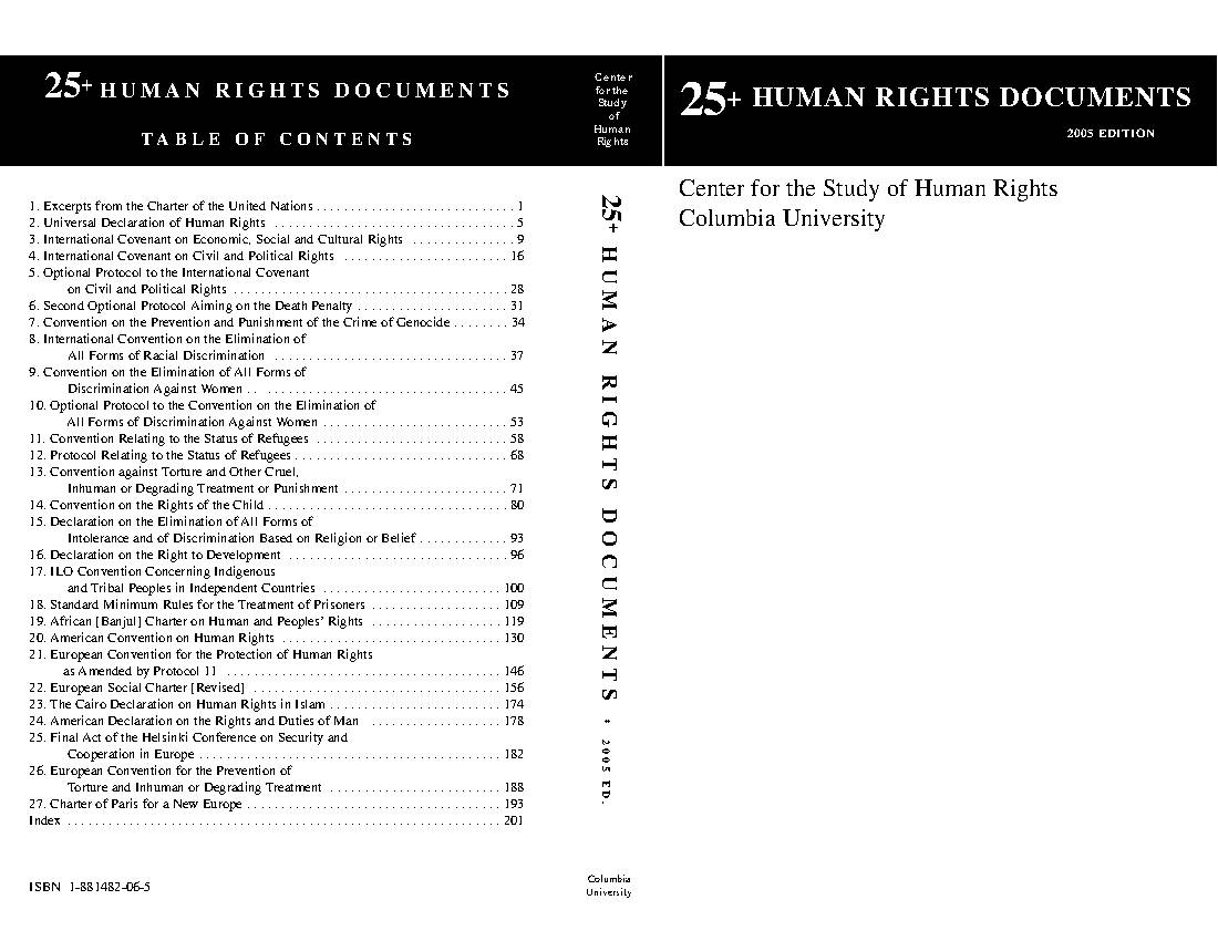 25+ Human Rights Documents