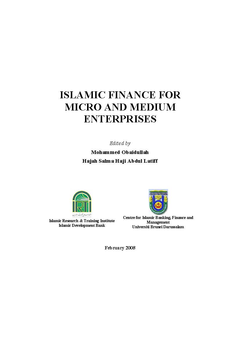 Islamic Finance For Micro And Medium Enterprises