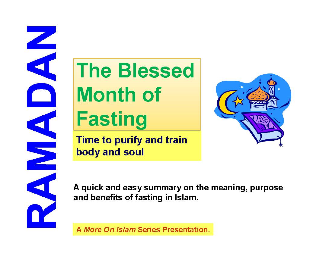 The Blessed Month of Fasting