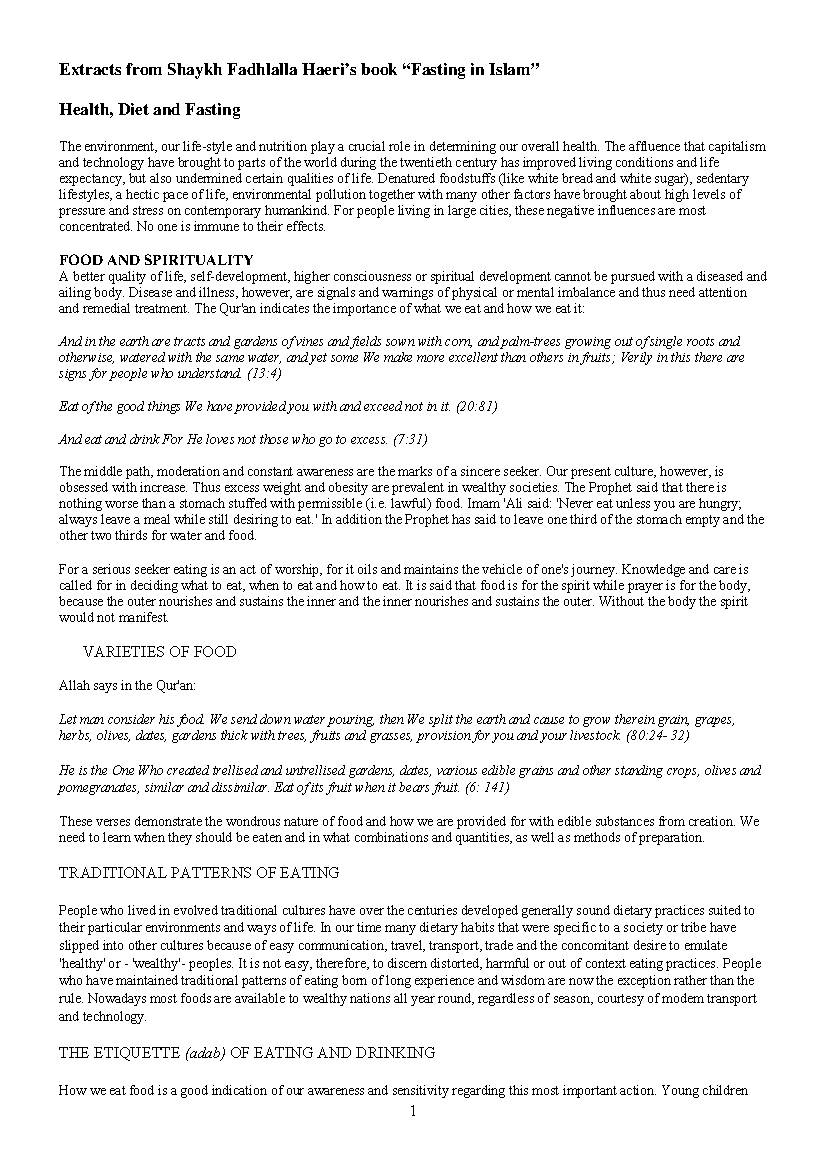 Fasting in Islam