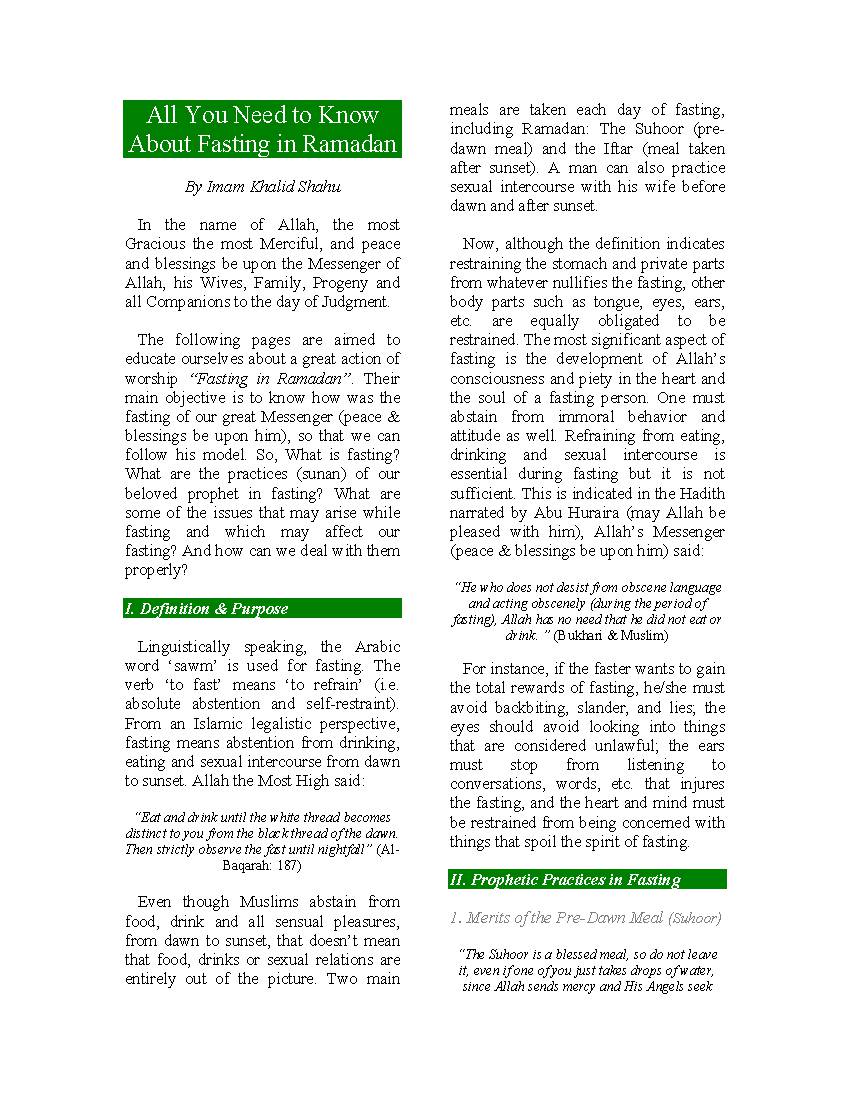 All You Need to Know About Fasting in Ramadan