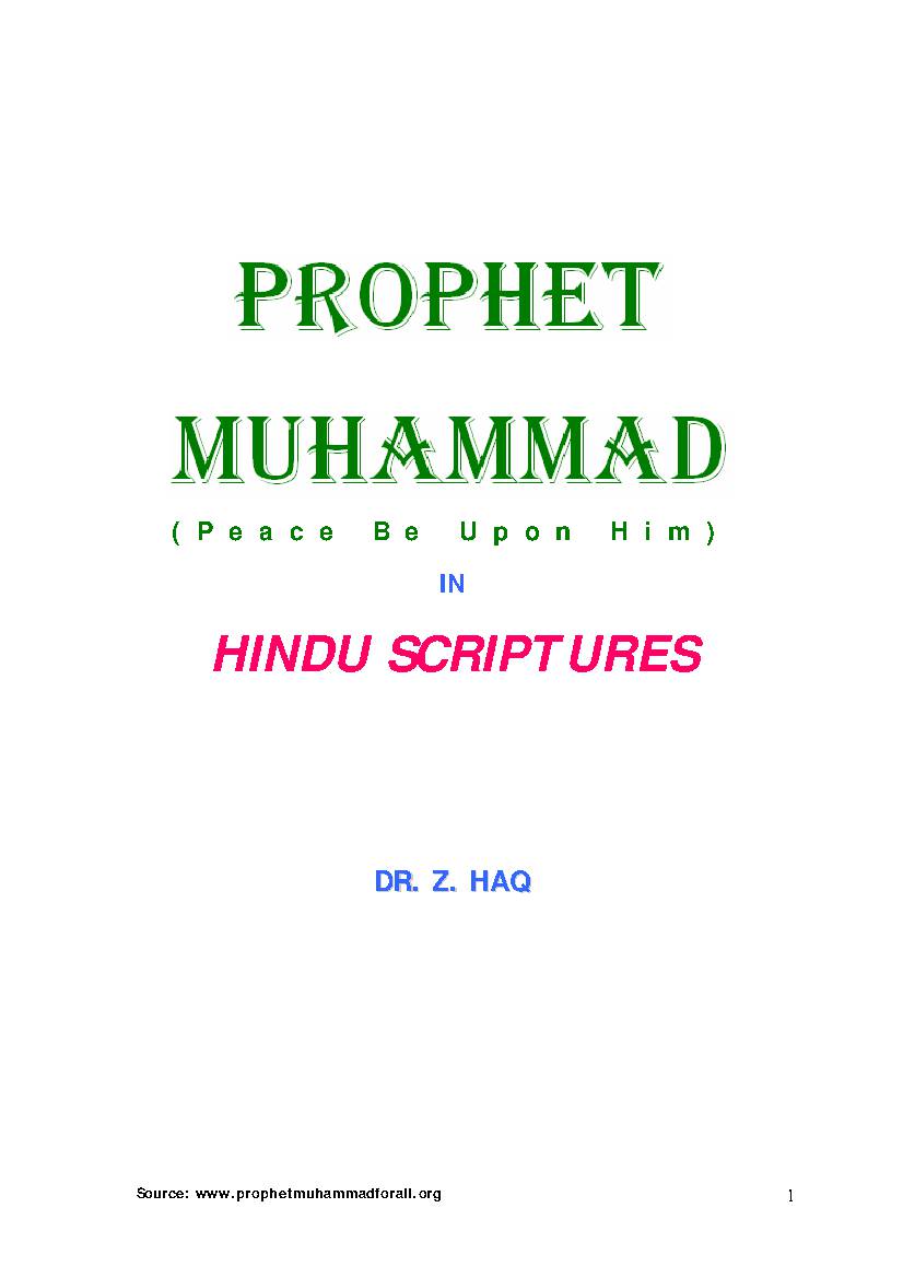 Prophet Muhammad in Hindu Scripter