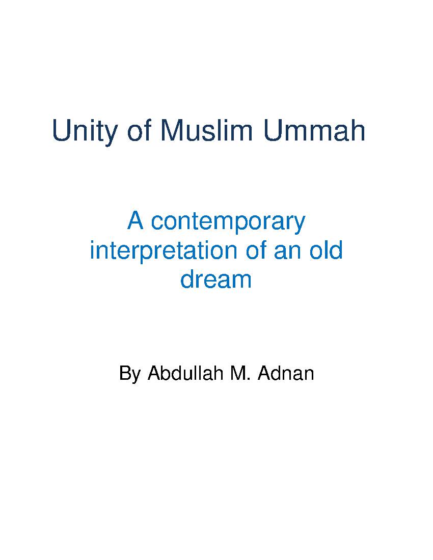 Unity of Muslim Ummah