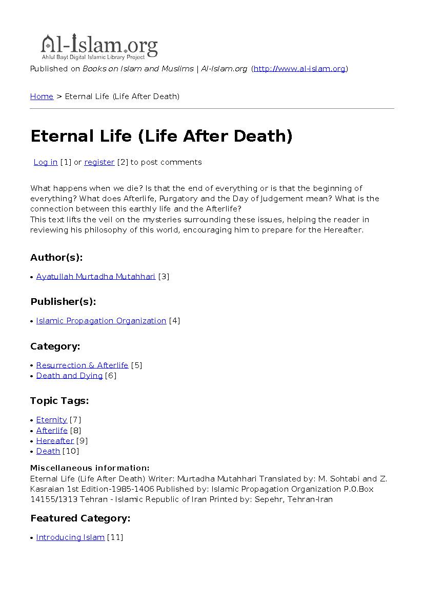 Eternal Life (Life After Death)