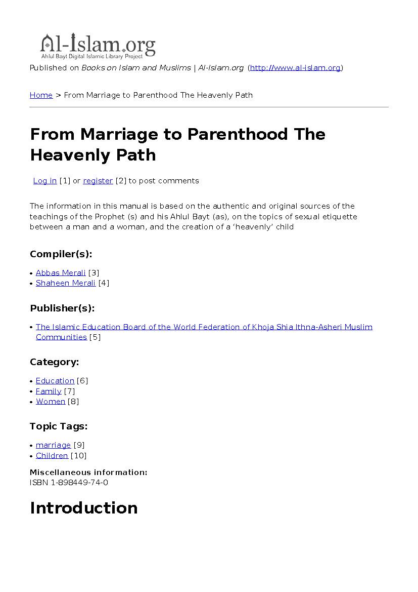 From Marriage To Parenthood The Heavenly Path