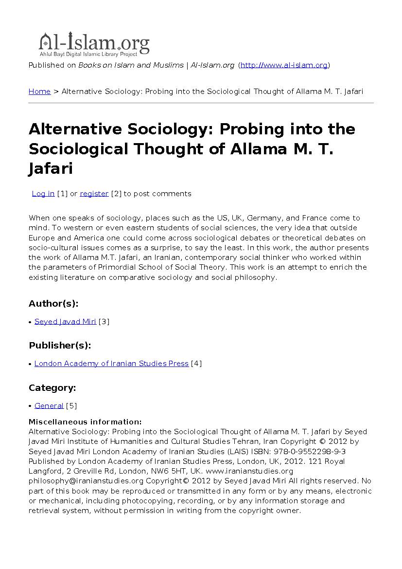 Alternative Sociology
