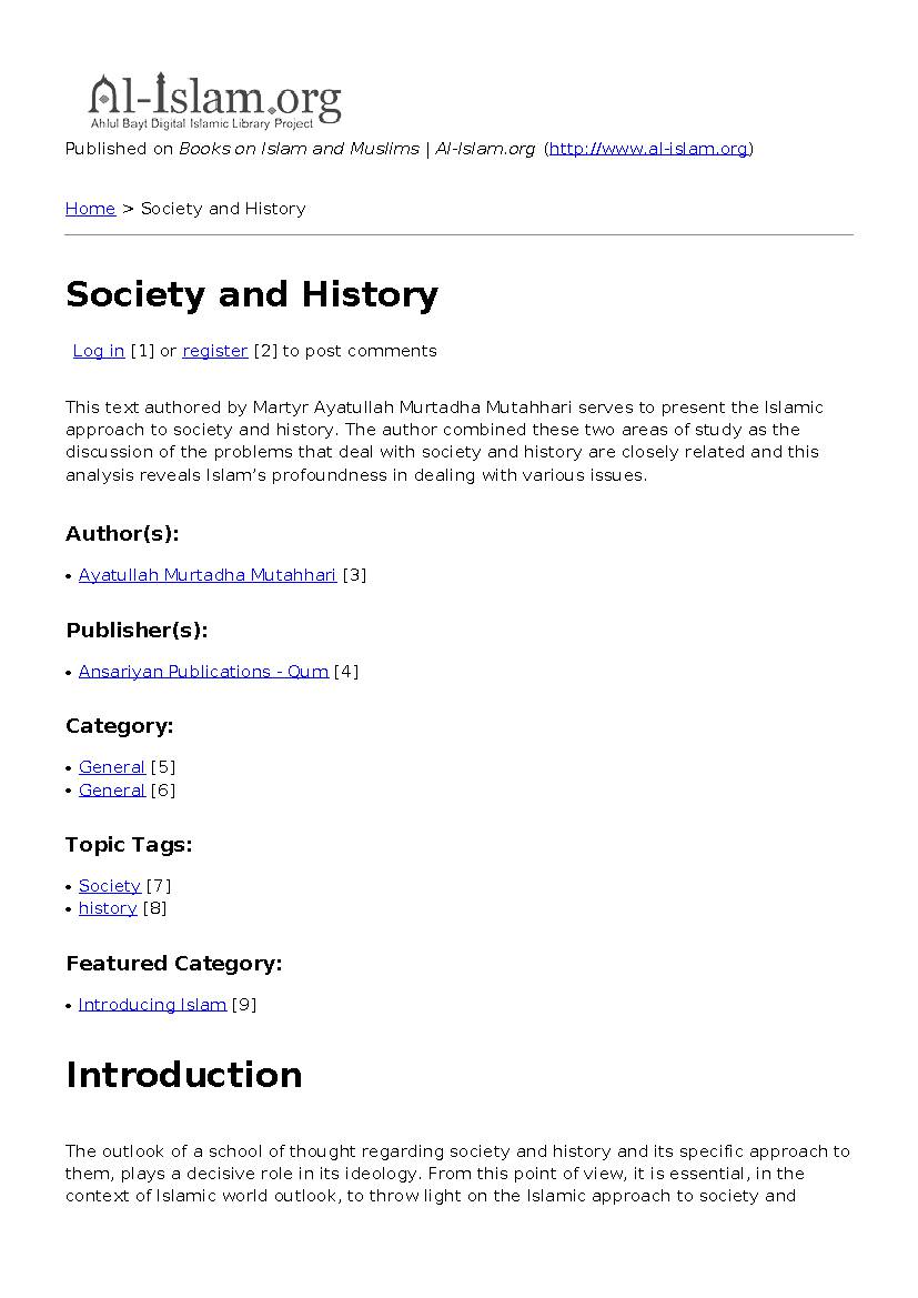 Society and History