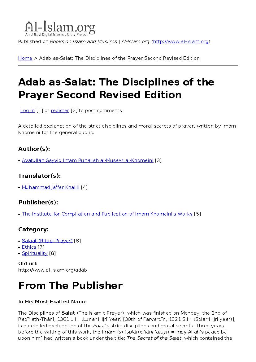 Adab as-Salat