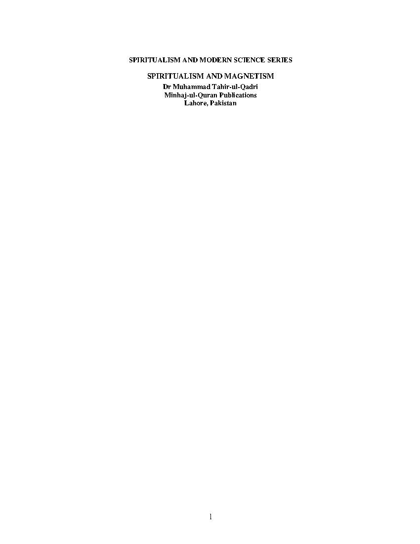 Spiritualism And Modern Science Series