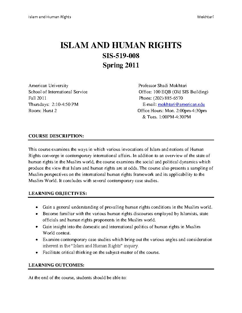 Islam And Human Rights