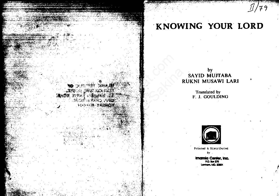 Knowing Your Lord