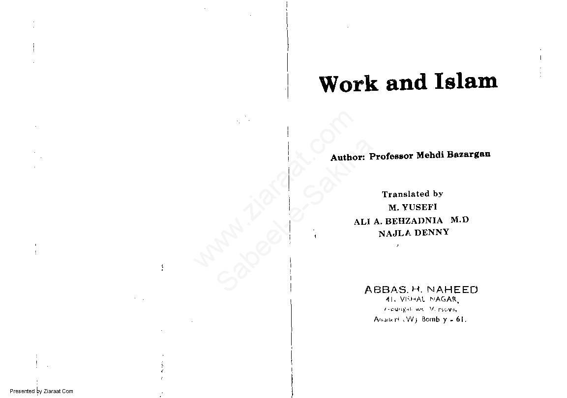 Work And Islam