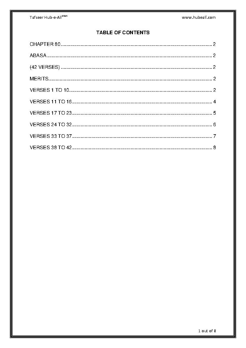 Tafseer Surah E Abasa