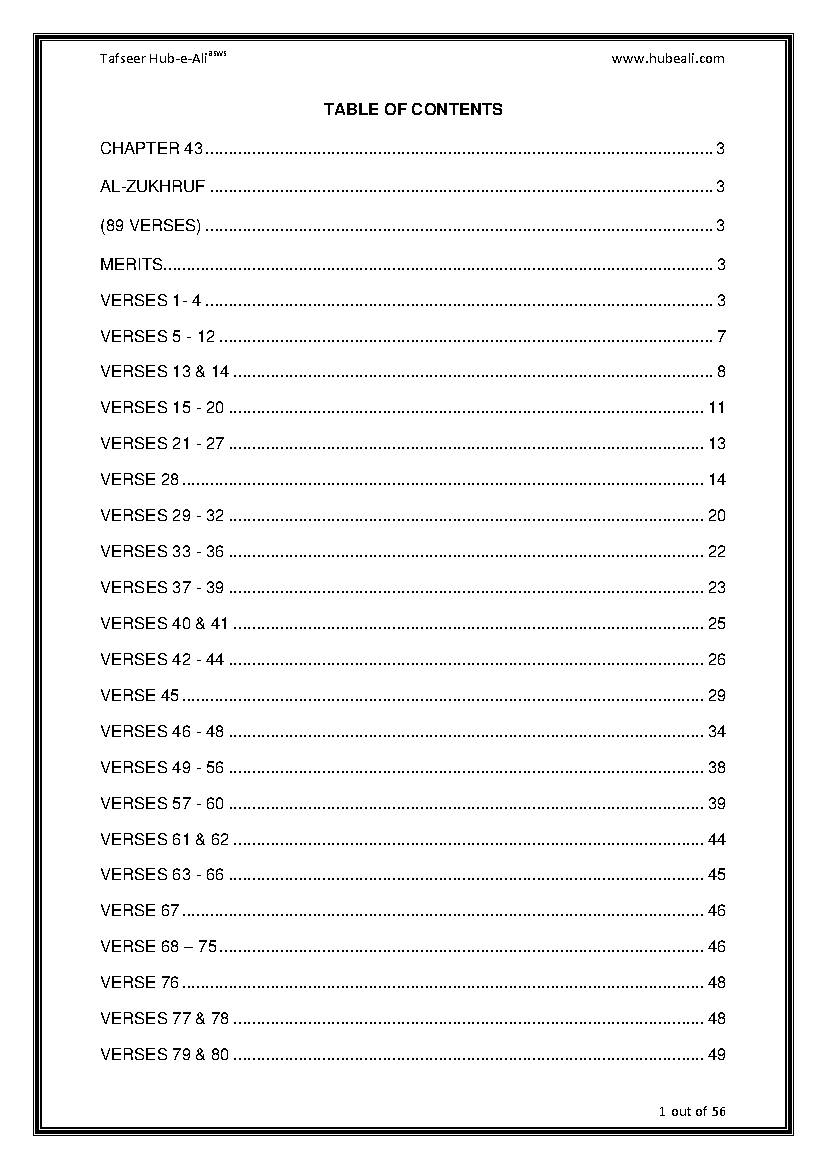 Tafseer Surah E Al Zukhruf