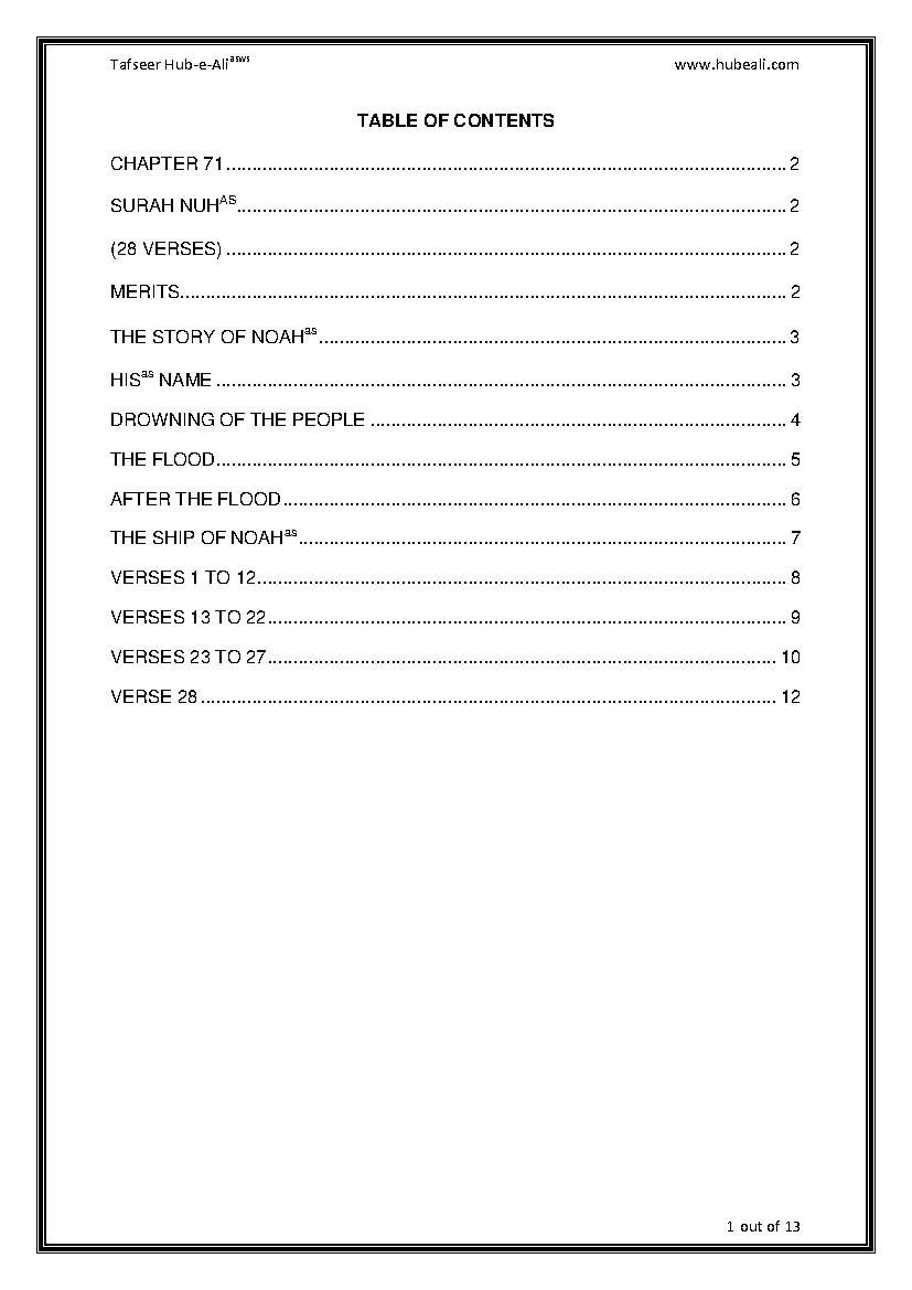Tafseer Surah E Nuh