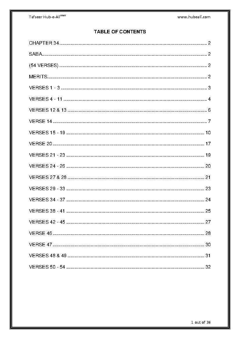 Tafseer Surah E Saba