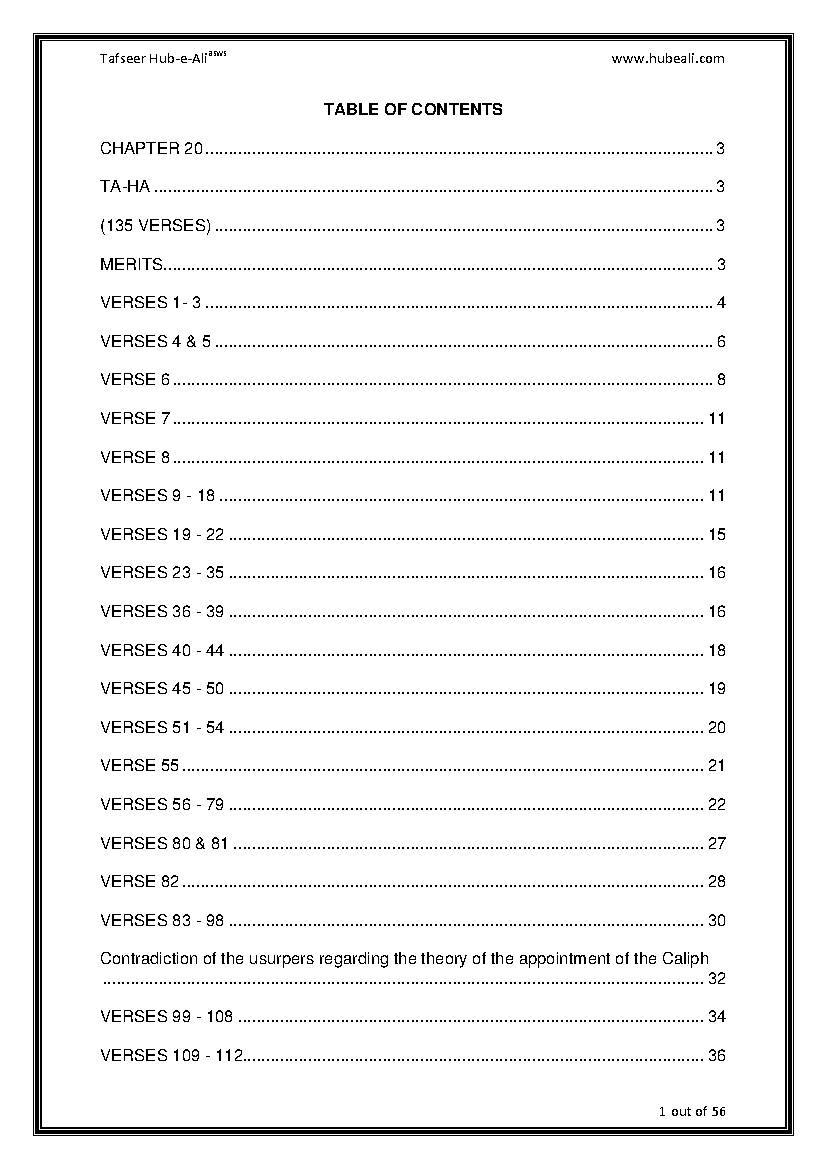 Tafseer Surah E Taha