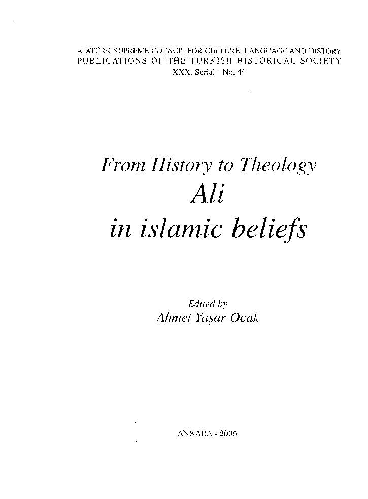 From History To Therology Ali (as) In Islamic Beliefs