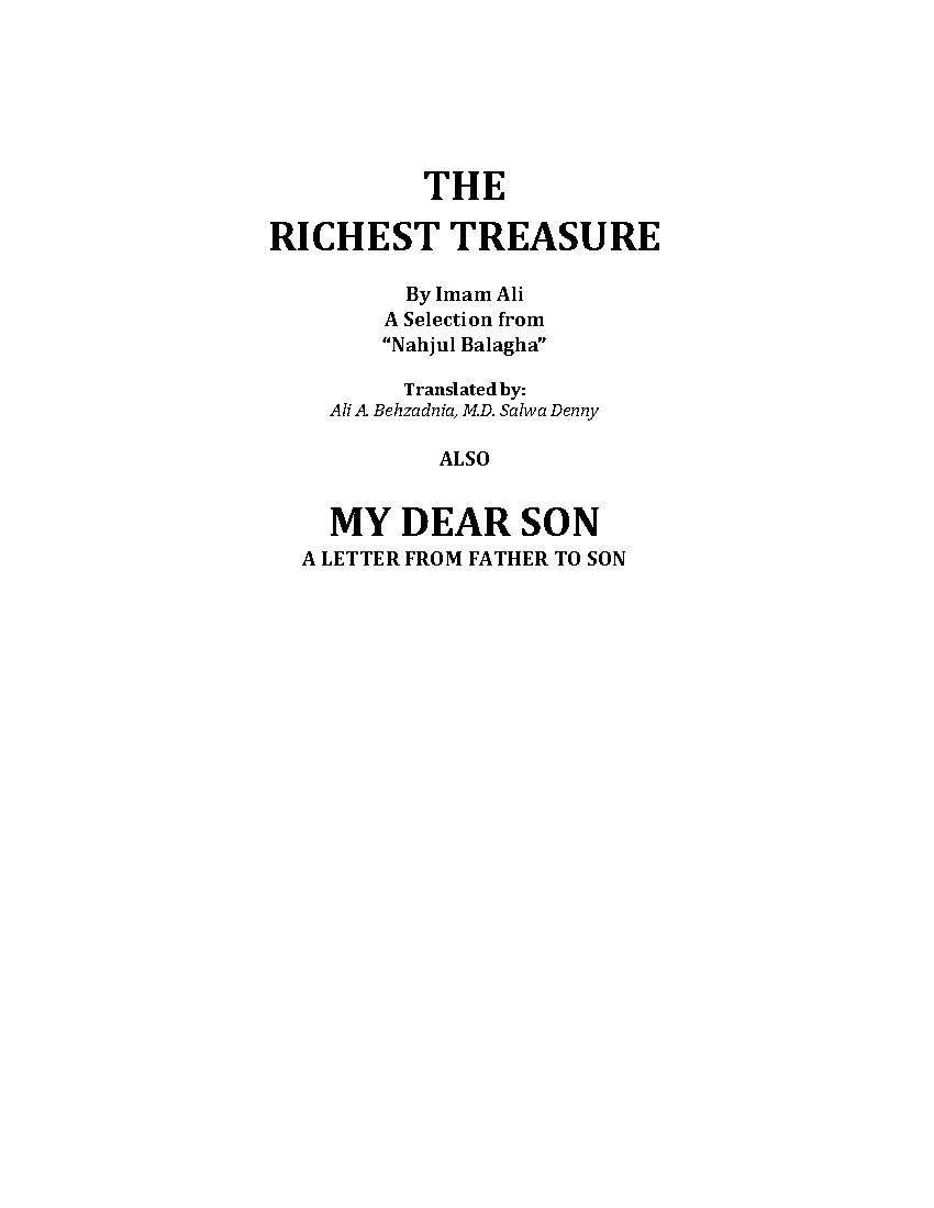 The Richest Treasure - A Selection From Nahjul Balagah