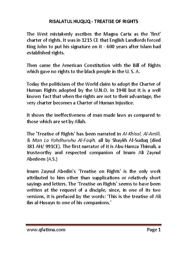 Treatise Of Rights