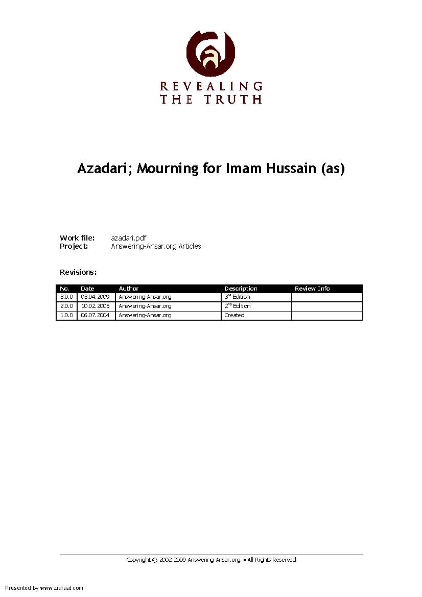 Azadari Mourning For Imam Hussain (as)