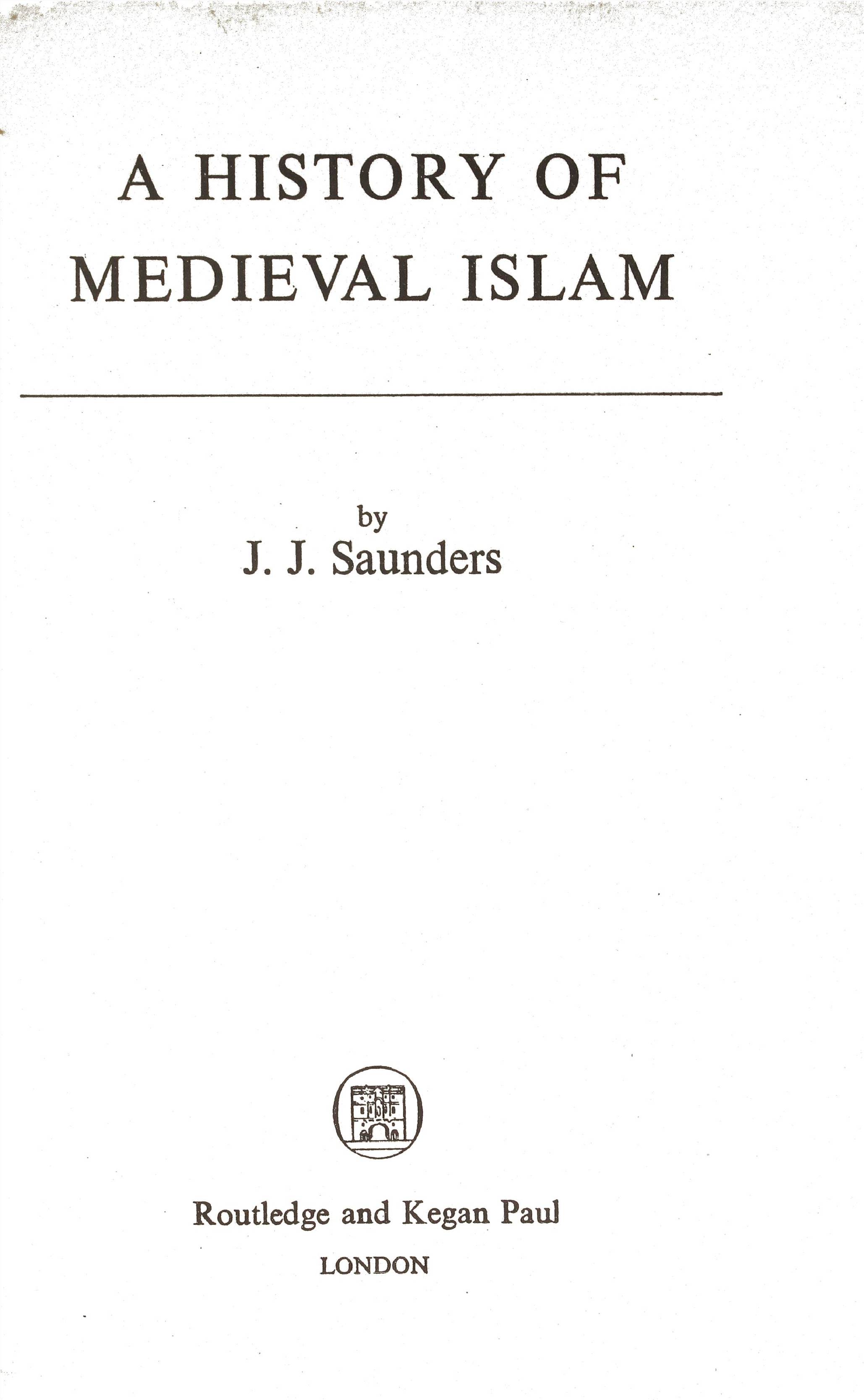 A history of Medieval Islam