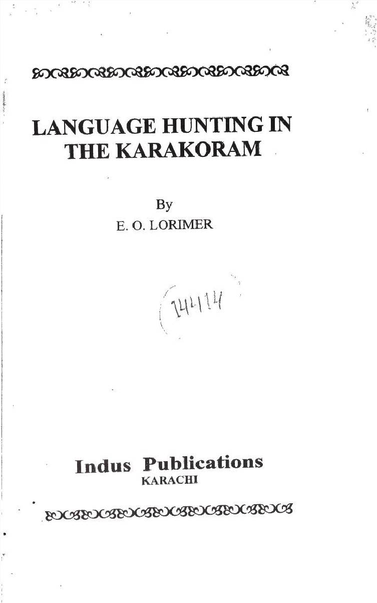 Language Hunting in the Karakoram