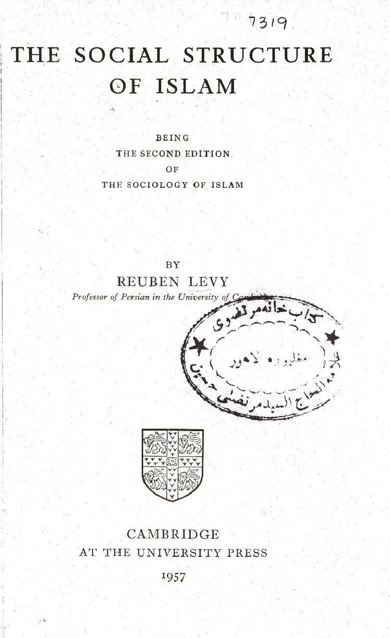 The Social Structure of Islam