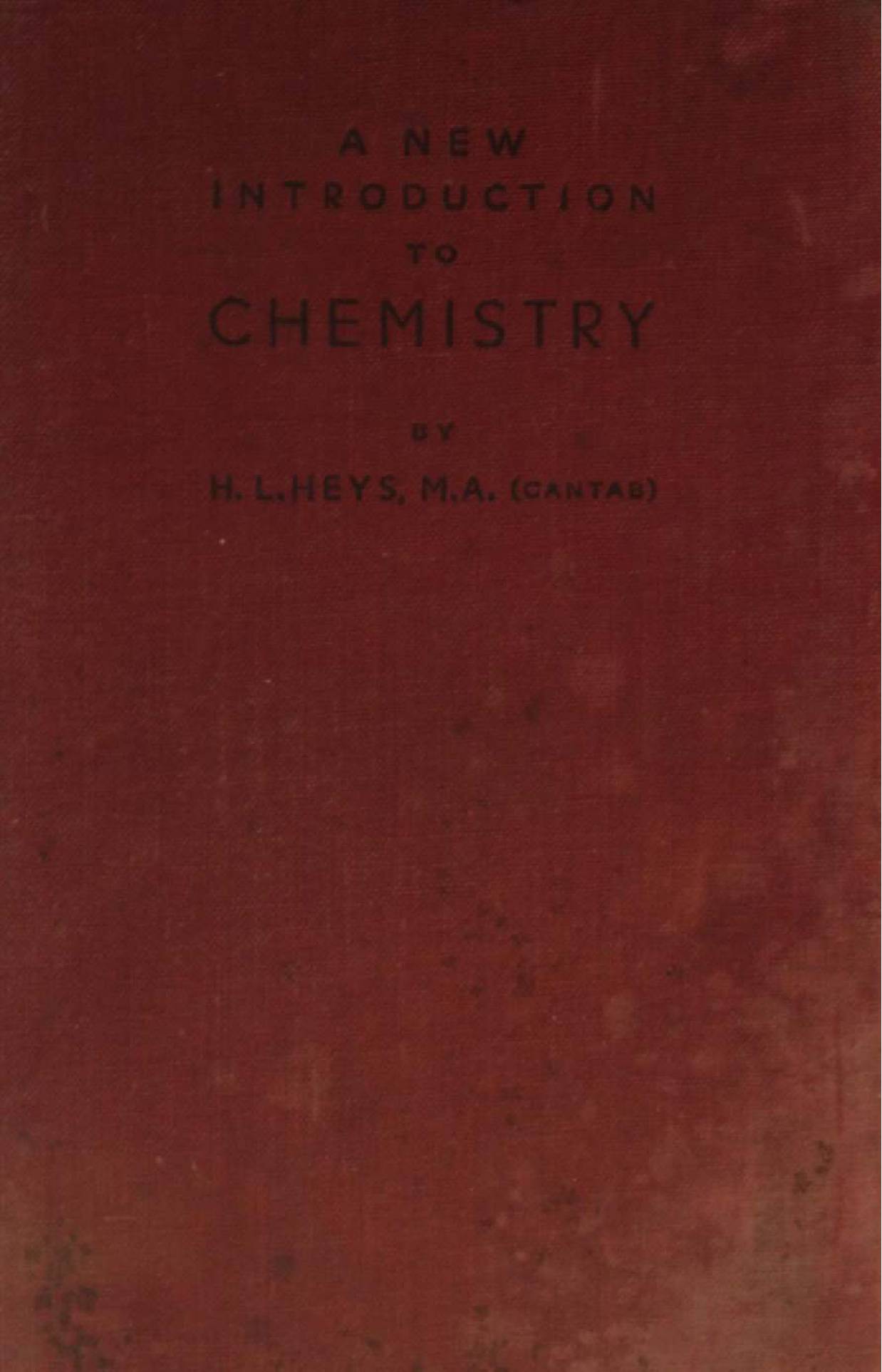 A new introduction to chemistry