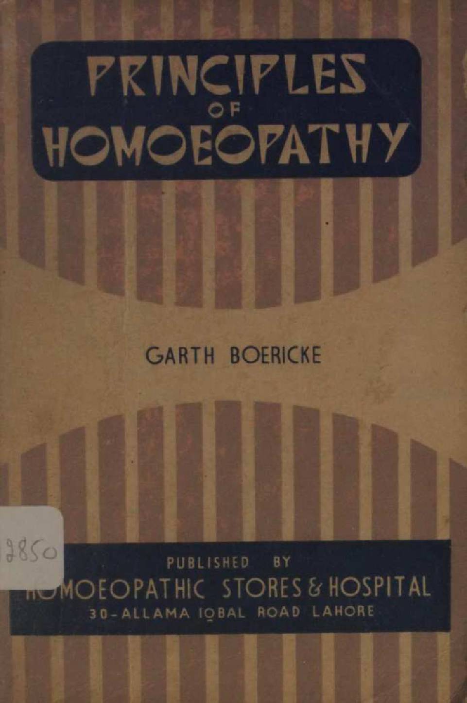 Principles of Homoeopathy