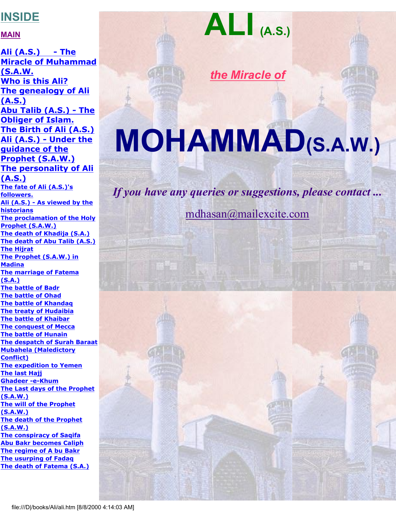 Ali (as) - The Miracle Of  Muhammad (Pbuh)