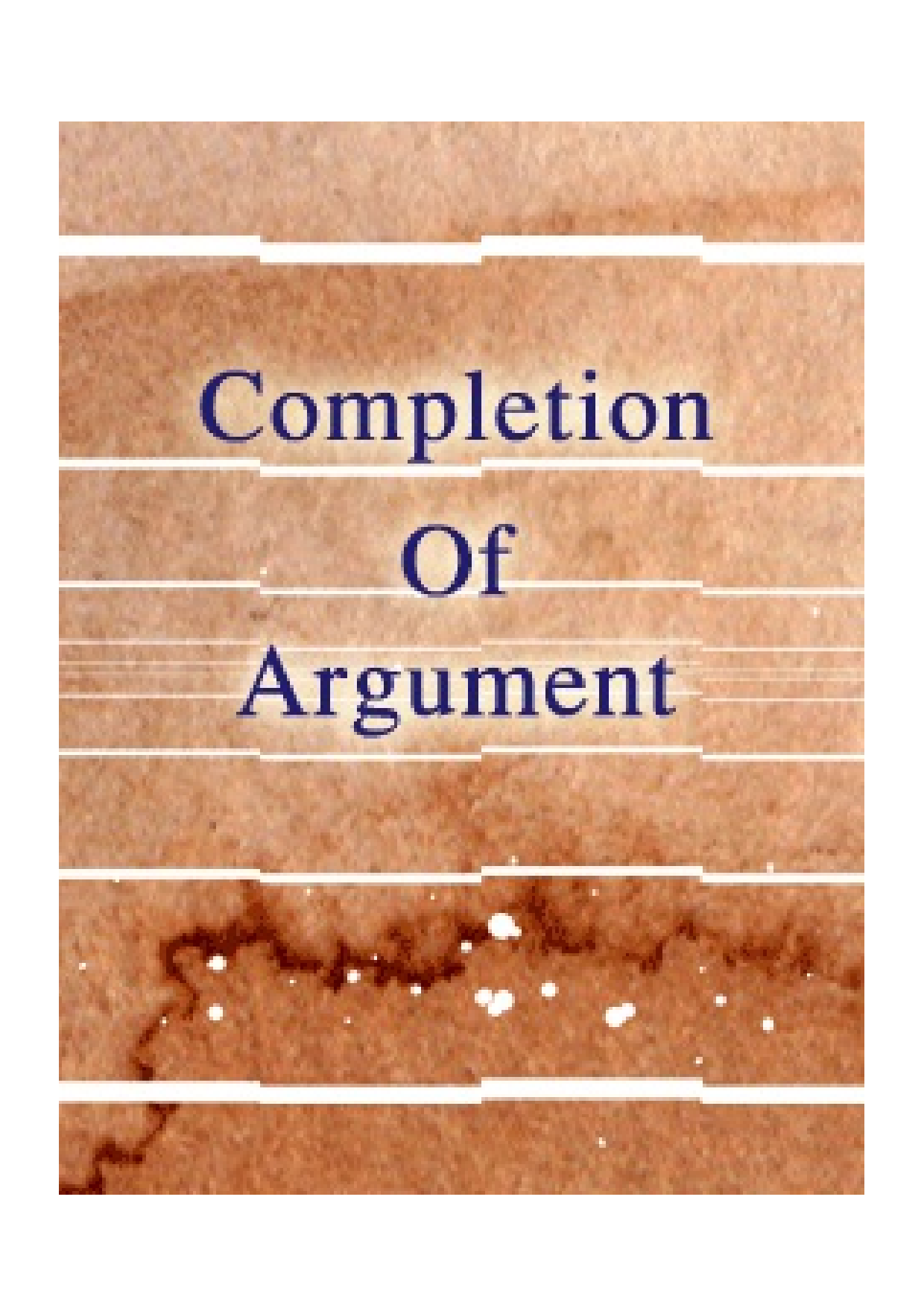 Completion Of Argument